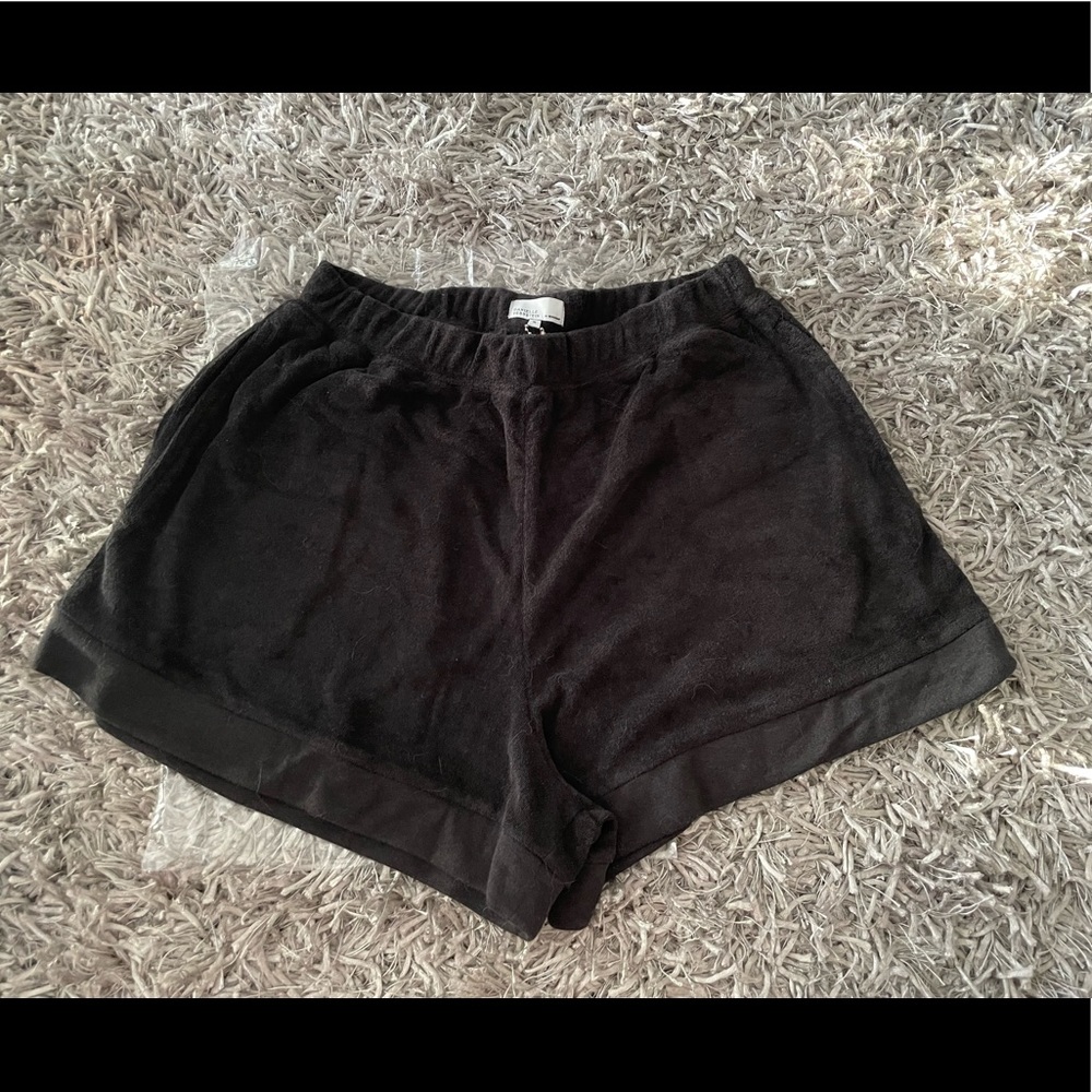 We Wore What Knit Foldover Towel Terry Shorts